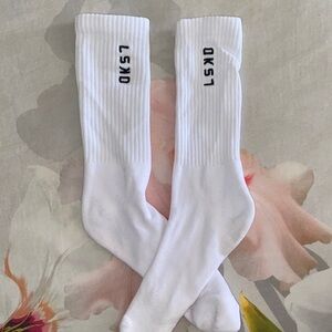 White Women's Crew Socks by OKSL
